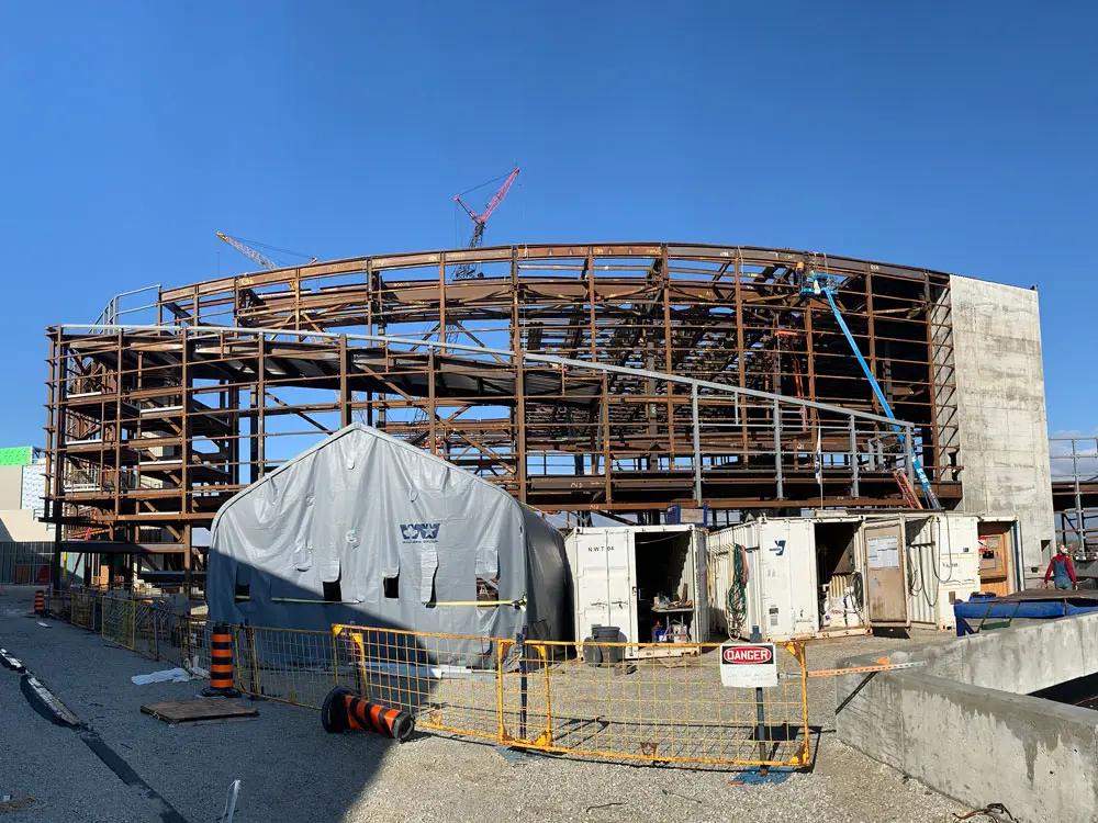 Woodbine Theatre under construction